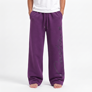 Pantalones deportivos de algodón grueso personalizados para hombre, pantalones de chándal holgados de gran tamaño, personaliza tu propio logotipo, ropa urbana. - Product Image 3
