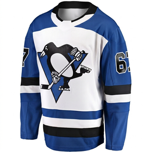 Jersey de Hockey sobre Hielo Sublimado Personalizado, Manga Larga, Malla Transpirable de Poliéster, Número y Logotipo del Equipo Personalizados, Ropa Deportiva Unisex para Exteriores - Product Image 1