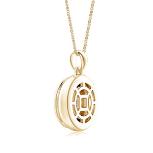 Pendentif solitaire Vaayu Jewels VJ3117 en or 18K/14K/10K et argent 925/935 avec tanzanite, serti clos, plaqué rhodium, classique pour fiançailles - Product Image 3