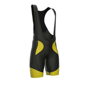 Pantalones Cortos de Ciclismo para Hombre, Negros con Paneles Amarillos, Ropa Deportiva Transpirable - Product Image 5