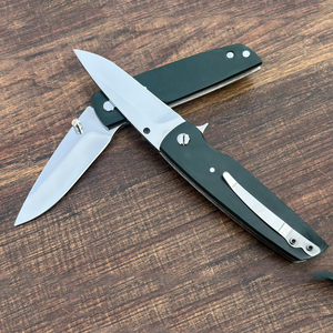 Cuchillo Utilitario para Exteriores con Mango de Micarta Verde y Acero Inoxidable, Cuchillo Hecho a Mano con Mango de Acero Resistente - Product Image 4