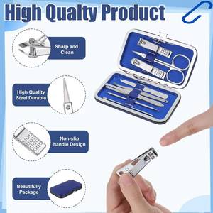 7 in 1 Stainless Steel Professional <b>Nail</b> <b>Kit</b> with Case Single Spring Portable Manicure Tools for Adult Classic Style - Product Image 3