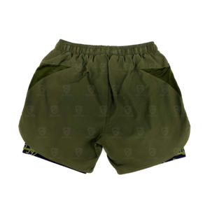 กางเกงต่อสู้แบบ2-in-1 BJJ MMA กางเกงขาสั้นแบบมีซับในแบบมีการบีบอัดในตัวกางเกงขาสั้นตาข่าย - Product Image 3