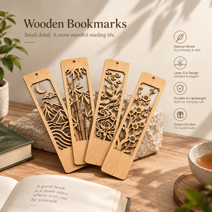 Custom Laser Cut Bamboo Wooden <b>Bookmark</b> Decorative <b>Bookmarks</b> for Gifts and Souvenirs - Product Image 3