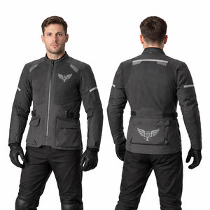 Veste de moto personnalisée, imperméable, textile, pour le tourisme, réfléchissante, multi-poches, veste de protection pour motards - Product Image 2