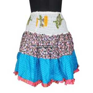 Designer Printed Beach Mini Patch Work <b>Skirt</b> Boho Stylish Multi Color Patch Cotton Mini Sexy <b>Skirt</b> For Summer Wear Comfortable - Product Image 6