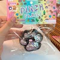 Produit transfrontalier très vendu : Jouet souple en peluche TPR en forme de donut et de patte de chat, effet boueux, très prisé, pour diffusion en direct par influenceurs, sachet surprise