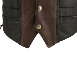 Veste en cuir pour homme de haute qualité, respirante, sans manches, multi-poches, style décontracté, pour l'été, vente en gros - Product Image 6