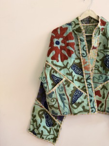 Boho Vintage <b>Kantha</b> Suzani <b>Jacket</b> Handmade Hippie Quilted Coat - Product Image 5