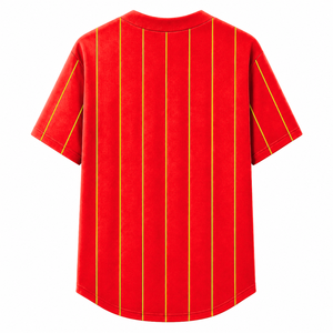 T-shirt personnalisé de la sororité NSPDK, logo brodé sur le devant, couleur rouge et or, manches courtes, polyester, pour femme, vêtements grecs. - Product Image 3