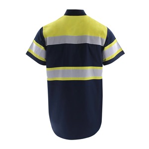 Polo personnalisé en gros OEM ODM haute visibilité, vêtements de travail de sécurité, tissu respirant réfléchissant, uniforme industriel ANSI - Product Image 2