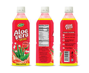 Bebida Premium y Natural de Aloe Vera con Sandía en Botella PET |   WANA Beverage Company, Fabricante Vietnamita, 500 ml - Product Image 1