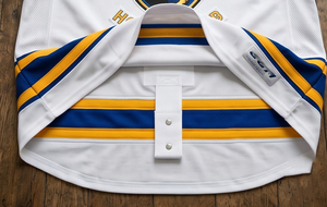 Regal Three Hockey Club Jerseys Men's White Blue Yellow Ice Hockey Jersey Full Sleeve Sportswear Breathable <b>Mesh</b> Hockey Jersey - Product Image 5