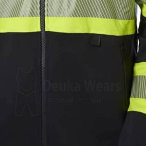 Custom Construction Hi Vis Safety <b>Jackets</b> for Men Winter <b>Worker</b> Wear Hoodie Reflective Work Features Microfiber Anti-Bacterial - Product Image 4