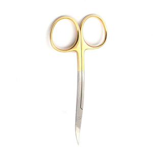Tijeras Dentales de Acero Inoxidable, Semimanuales, Doble Curvatura, 115 mm, con Estándar de Seguridad, Diseño OEM - Product Image 4