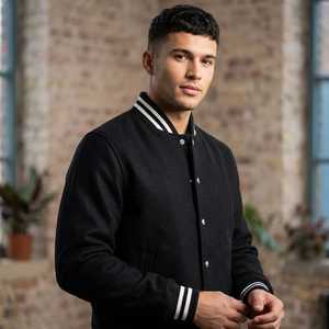 Veste universitaire personnalisée pour hommes et femmes, style décontracté, type Letterman, bomber de baseball avec poignets côtelés, streetwear - Product Image 5