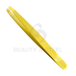 Pinzas de Depilación Faciales de Lujo con Punta Inclinada en Dorado Metálico, Acabado Resistente a la Oxidación y Tensión Calibrada - Product Image 2