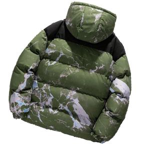 Nouvel arrivage Veste d'hiver unisexe Streetwear personnalisé Bouffant à bulles rembourré épais col à capuche chaud fermeture à glissière pour hommes femmes - Product Image 4