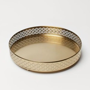 Premium Golden Brass Hospitality Serving Tray for Catering Events and Luxury Home Decoration Home Hotel <b>Decor</b> - Product Image 2