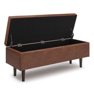 Shay Mid for Century Pouf Contenitore Rettangolare Marrone Saddle Invecchiato - Product Image 6