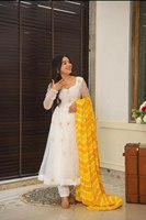 Salwar Kameez pakistanais élégant, tenue ethnique indienne en tissu rayonne brodé, non cousu, pour mariages, fiançailles et tenues de soirée
