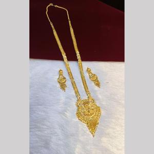 Designer Long <b>Ruby</b> <b>Necklace</b> Set for Bridal Jewelry-Ethnic & Luxury Style - Product Image 1