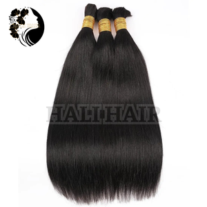 Extensiones de cabello humano negro Natural recto a granel Remy 100% vietnamita, cutícula brillante suave alineada, teñido de fábrica rápido - Product Image 1