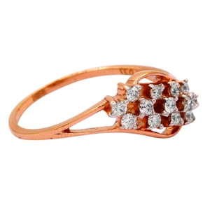 แหวนครบรอบสำหรับผู้หญิง ดีไซน์คลาสสิก ประดับเพชรคุณภาพสูงจาก Djewels ผลิตด้วยวิธี Lab Grown ตัวเรือนทองคำแท้ 14K ทรง Prong Set แบบ Brilliant Cut รับรองโดย IGI INGEMCO - Product Image 3