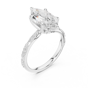 แหวนเพชรทรงมาร์คีส์ 2.50 กะรัต ได้รับการรับรองจาก IGI เพชรเพาะเลี้ยงในห้องปฏิบัติการ ตัวเรือนทองคำแท้ 14K ดีไซน์ลายคลื่นสุดพิเศษ แหวนหมั้นสำหรับผู้หญิง แหวนแต่งงาน - Product Image 6