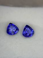 Tanzanite bleue naturelle de qualité AAA+ 8 mm, taille cœur, 4,31 ct, pureté loupe, pierre précieuse facettée, jeu de couleurs, origine TZ, sans trou, pour bijoux