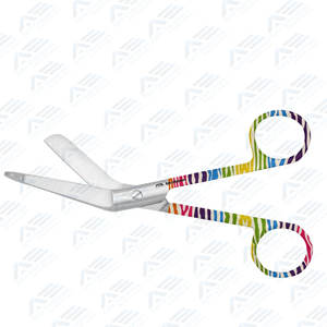 Tijeras para Vendajes de Tela, Instrumentos Quirúrgicos, Instrumentos Médicos, Tijeras para Vendajes con Patrón de Cebra Arcoíris, Tijeras para Cortar Vendajes - Product Image 3