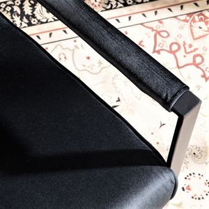 Poltrona Moderna Stile Mid-Century con Struttura in Metallo Quadrata, Classica Sedia con Braccioli per Casa, Ufficio, Soggiorno e Camera da Letto - Product Image 3