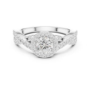 Anillo de Fiesta de Oro Rosa de 14K con Diamante Cultivado en Laboratorio para Mujer |   Diamante Cultivado Nuevo - Product Image 2