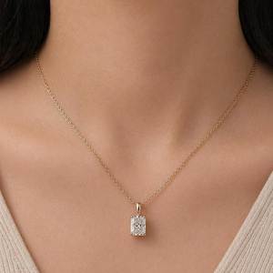 Joyería MAISHA DIAM J-063, Diamante Cultivado en Laboratorio con Corte Radiante, Chapado en Oro de 18K, Joyería de Lujo para Mujer para Fiestas, Compromisos y Bodas - Product Image 3