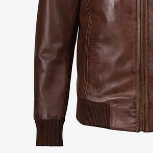 Hot Selling Custom Logo Brown Collar jacket for men Vintage Leather men's jackets Jackets High Quality Winter Jacket Streetwear - Product Image 5