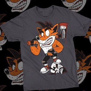 T-shirt formel haut de gamme pour homme, col côtelé, imprimé sérigraphié motif dessin animé, 100 % coton jersey tricoté - Product Image 5