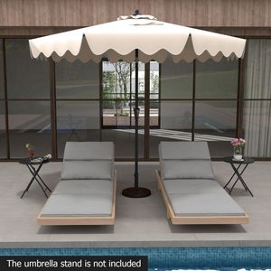 Ombrellone da Patio da 2,7 Metri con Manovella e Pulsante di Inclinazione, Accessorio Durevole per Arredamento Esterno - Product Image 3