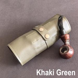 Étui de voyage vintage en cuir véritable pour pipes, avec logo personnalisé, organiseur de sac à pipes à tabac, pochette pour accessoires PRB-0004E - Product Image 1