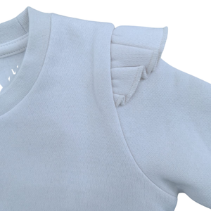 Ensembles de Vêtements pour Filles à Manches Bulles, Style Coréen, Respirants, Printemps-Automne, 2 Pièces, 100% Coton, Vente en Gros - Product Image 3