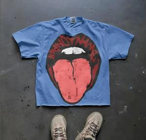 T-shirt Homme Oversize Personnalisé à Manches Courtes avec Motif Imprimé et Strass – Coton – Nouveauté Fournisseur - Product Image 3