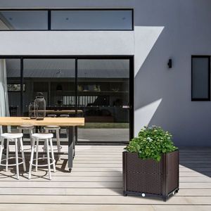 Piantatrice da giardino rialzato per esterno in plastica fioriere Box per Patio balcone caselle da giardino sopraelevate per piantare fiori - Product Image 2