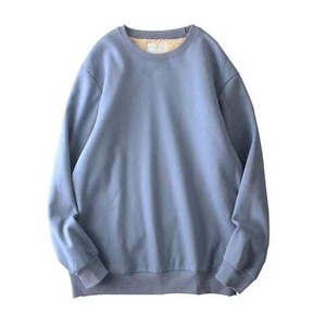 Sudadera Roja de Cuello Redondo para Hombre, Corte Regular, 100% Algodón, Tejido de Punto, Color Sólido, Informal, para Otoño, Sudadera para Adultos - Product Image 4