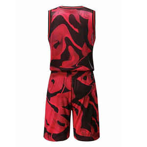 Uniforme de Baloncesto Cómodo y Transpirable de Manga Corta, Talla Grande, Diseño Clásico, Sublimado, Reversible - Product Image 1