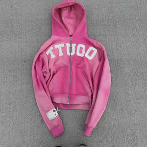 Sudadera con Capucha para Hombre, Estilo Desgastado, con Bordado en Relieve, Algodón Cepillado, Diseño Desgastado, Logotipo Bordado, Impresión Digital - Product Image 6