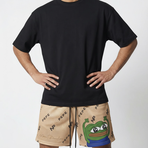 Premium Quality Men's Stylish Gym Shorts Custom Logo Screen Printed 230 GSM Double <b>Layered</b> Mesh Fabric 100% Polyester Breathable - Product Image 4