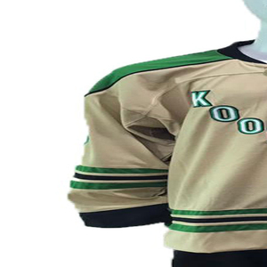 Conjunto de Uniforme de Hockey para Adultos, Color Verde Bronceado y Negro, Impresión por Transferencia de Calor, Jersey y Pantalones de Poliéster Transpirable, Unisex, ELEGANT CORPORATION - Product Image 4