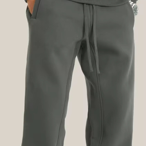 Bulk Manufacturer Blank Solid Color Comfortable Men's Wide Leg <b>Oversized</b> Elastic Waist Casual Fleece Heavy Weight <b>Sweatpants</b> - Product Image 3