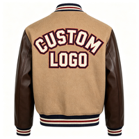 Veste de baseball confortable à prix raisonnable Layenne pour hommes, logo personnalisé, coupe ample, vestes varsity pour tenue quotidienne
