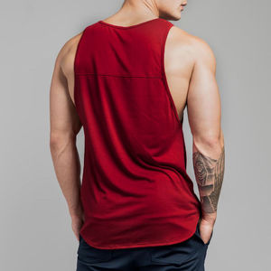 Modern Summer Fitness Gym Tank Tops <b>for</b> <b>Men</b> Custom Made Breathable Polyester Vests <b>Singlets</b> OEM ODM Back Sublimation Knitted - Product Image 2