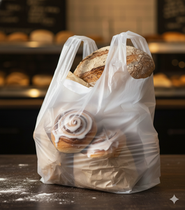 ถุงหิ้ว HDPE รีไซเคิลเกรดอุตสาหกรรมสำหรับการขนส่งและคลังสินค้า ผู้ผลิตถุงเสื้อยืดแบบยั่งยืน - Product Image 1